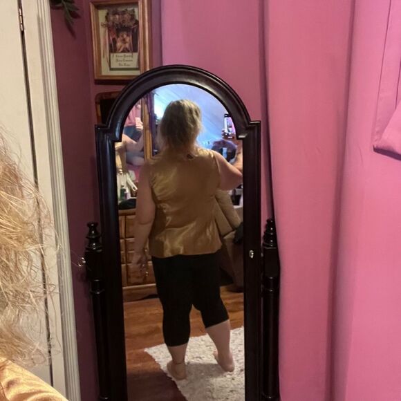 Apostrophe Metallic GOLD 18W Tank Top Formal - Picture 5 of 10